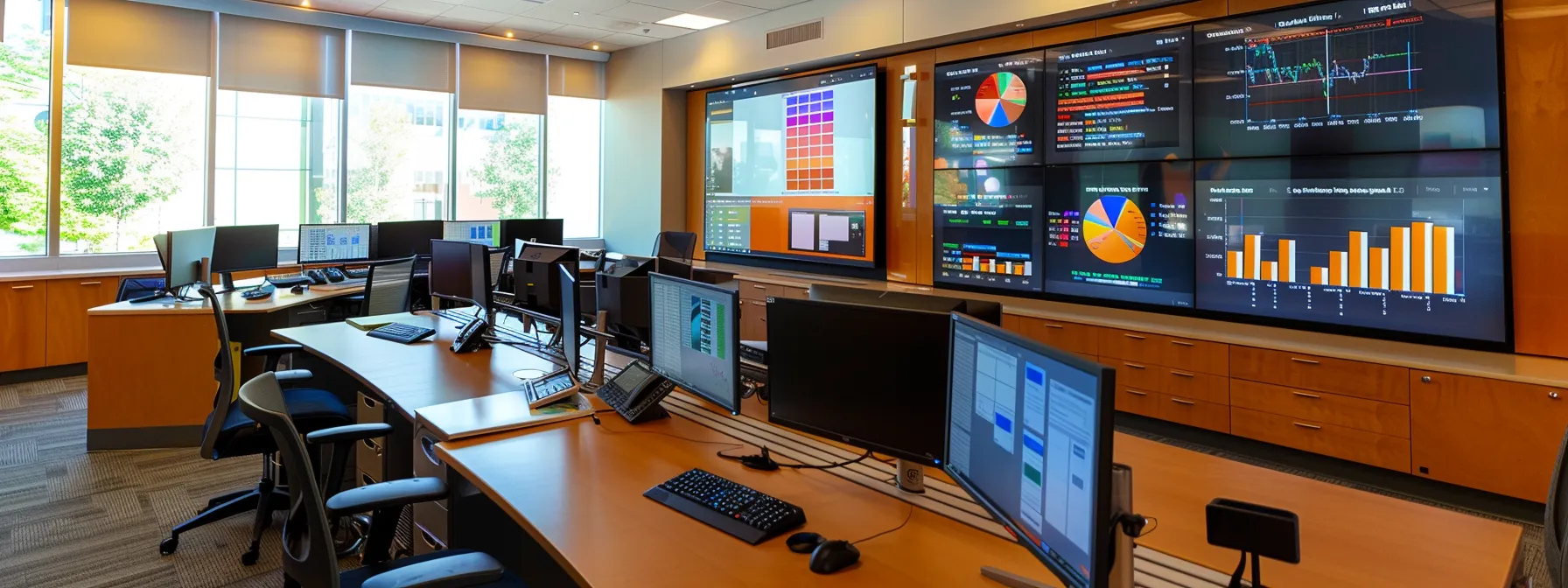 a modern office workspace features a sleek computer setup displaying analytical seo dashboards, while a dynamic team collaborates over digital marketing strategies, radiating an atmosphere of innovation and growth. a modern office workspace features a sleek computer setup displaying analytical seo dashboards, while a dynamic team collaborates over digital marketing strategies, radiating an atmosphere of innovation and growth.